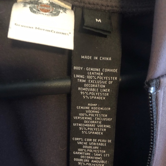 Harley Davidson Women’s Reflective Willie G Skull Genuine Leather Jacket MEDIUM - Picture 6 of 6